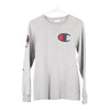 Vintage grey Champion Long Sleeve T-Shirt - mens x-small