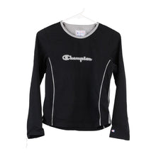  Vintage black Age 13-15 Champion Long Sleeve T-Shirt - boys medium