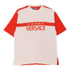 14 Years Versace Spellout T-Shirt - Medium Red Cotton