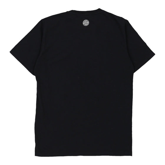 14 Years Stone Island Graphic T-Shirt - Medium Black Cotton