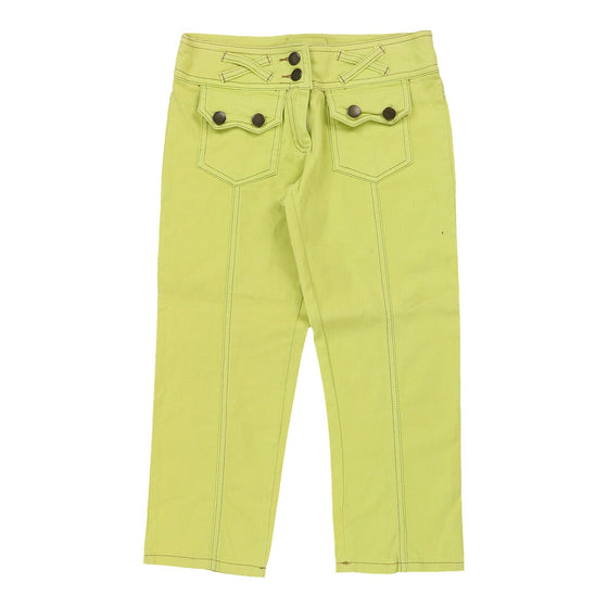 14 Years Just Cavalli Trousers - 27W 20L Green Cotton