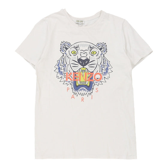 14 - 16 Years Kenzo Graphic T-Shirt - Medium White Cotton