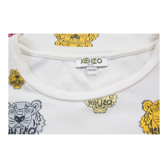 10 Years Kenzo Graphic Vest - Small White Cotton Blend