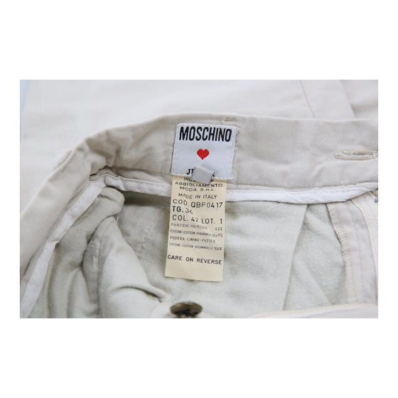 12 Years Moschino Jeans Trousers - Small Beige Polyester Blend