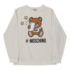 14 Years Moschino Graphic Sweatshirt - Medium White Cotton