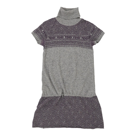 12 Years Fendi Jumper Dress - Medium Grey Wool Blend