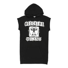  12 Years Moschino Spellout Sweatshirt Dress - Medium Black Cotton