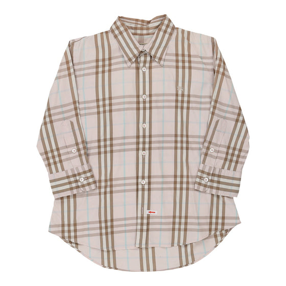 12 Years Burberry London Novacheck Shirt - Medium Beige Cotton