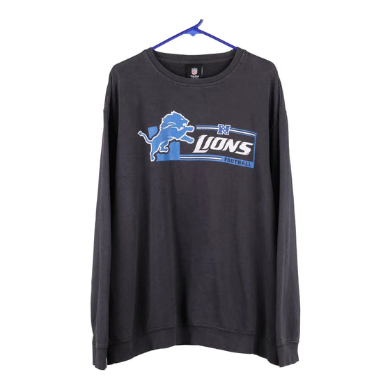 CustomCat Detroit Lions Retro NFL Hoodie Sport Grey / 3XL