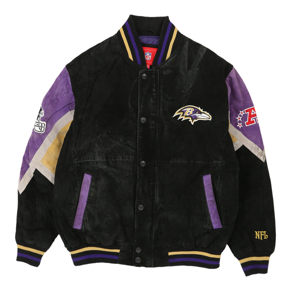 Maker of Jacket NFL Baltimore Ravens Purple and Black Varsity