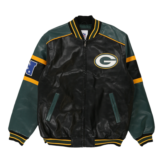 GREEN BAY PACKERS NFL FOOTBALL LEATHER JACKET X-LARGE