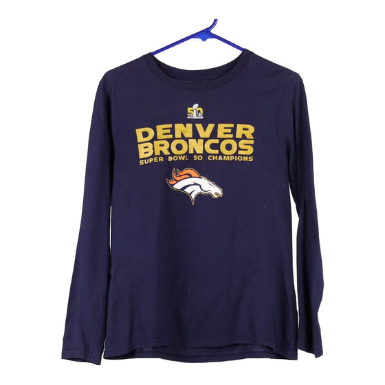 Vintage blue Denver Broncos Nfl Long Sleeve T-Shirt - womens small