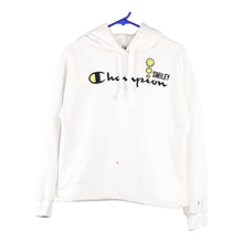  Vintage white Smiley Champion Hoodie - womens x-small