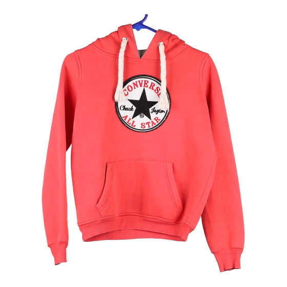 Red converse store hoodie womens