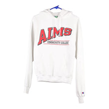  Vintage white Aims Community College Champion Hoodie - mens x-small