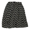 Fendi Floral Midi Skirt - 29W UK 10 Black & White Cotton