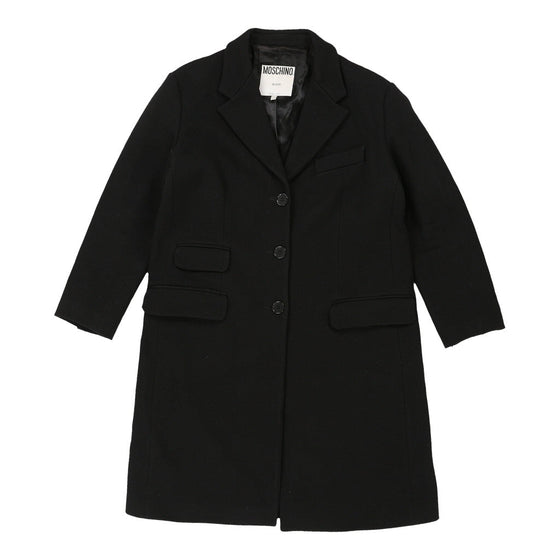 Moschino Jeans Trench Coat - Large Black Wool Blend