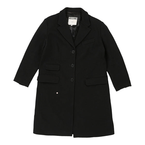 Moschino Jeans Trench Coat - Large Black Wool Blend