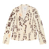 Moschino Jeans Blazer - Medium Cream Cotton Blend