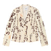 Moschino Jeans Blazer - Medium Cream Cotton Blend