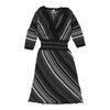 Missoni Striped Midi Dress - Small Grey Wool Blend