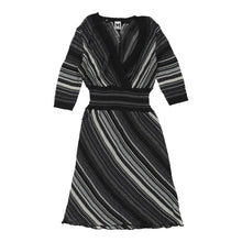  Missoni Striped Midi Dress - Small Grey Wool Blend