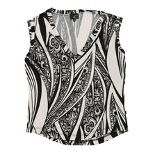  Just Cavalli V-neck Vest - XL Black & White Nylon