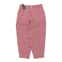  Emporio Armani Checked Trousers - 30W UK 12 Red Viscose Blend