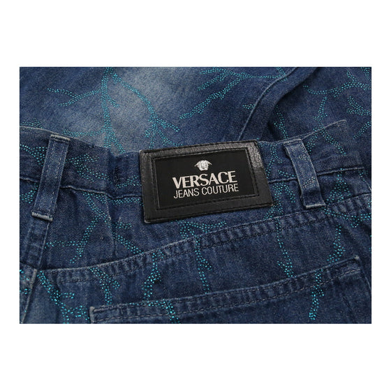 Versace Jeans Couture Flared Jeans - 32W UK 10 Blue Cotton