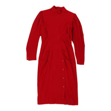  Luisa Spagnoli Midi Dress - Medium Red Wool Blend