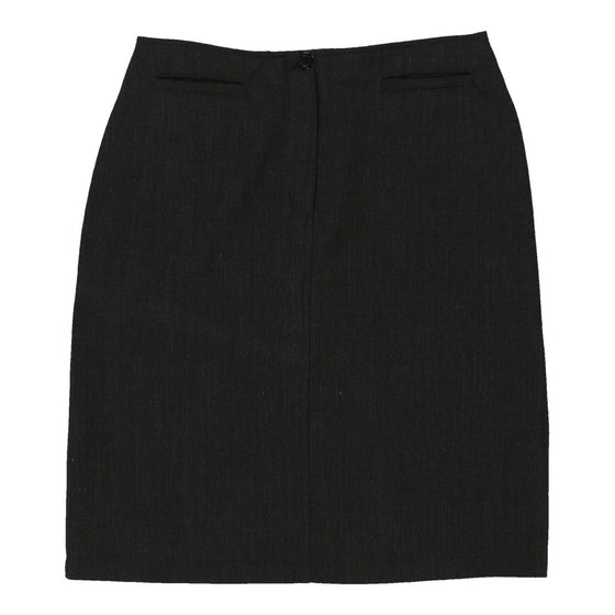 Armani Jeans Mini Skirt - 28W UK 8 Black Wool Blend