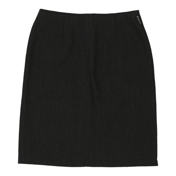 Armani Jeans Mini Skirt - 28W UK 8 Black Wool Blend