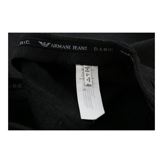 Armani Jeans Mini Skirt - 28W UK 8 Black Wool Blend