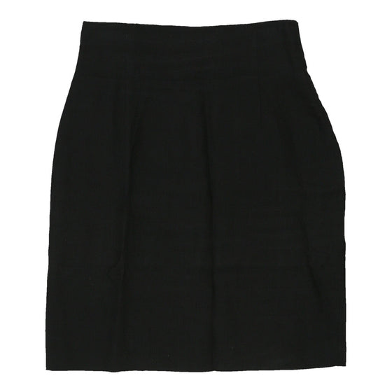 Oliver By Valentino Mini Skirt - 26W UK 6 Black Linen