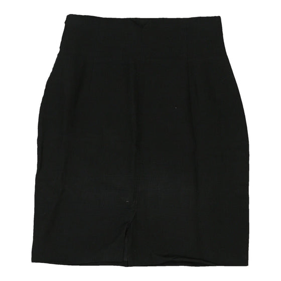 Oliver By Valentino Mini Skirt - 26W UK 6 Black Linen