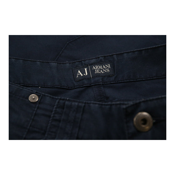 Armani Jeans Trousers - 33W UK 14 Blue Cotton