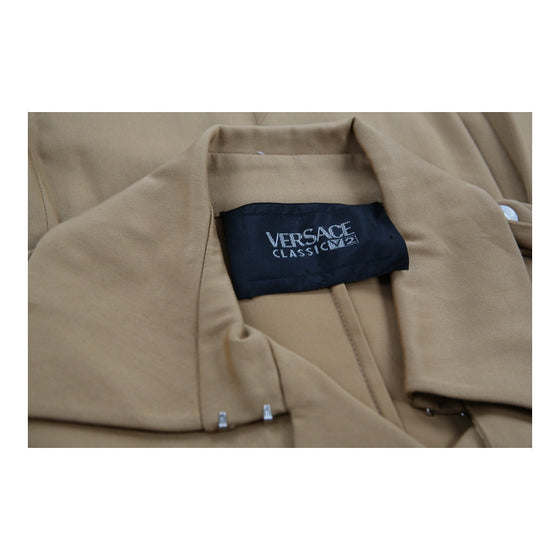 Versace V2 Classic Trench Coat - Small Beige Cotton Blend