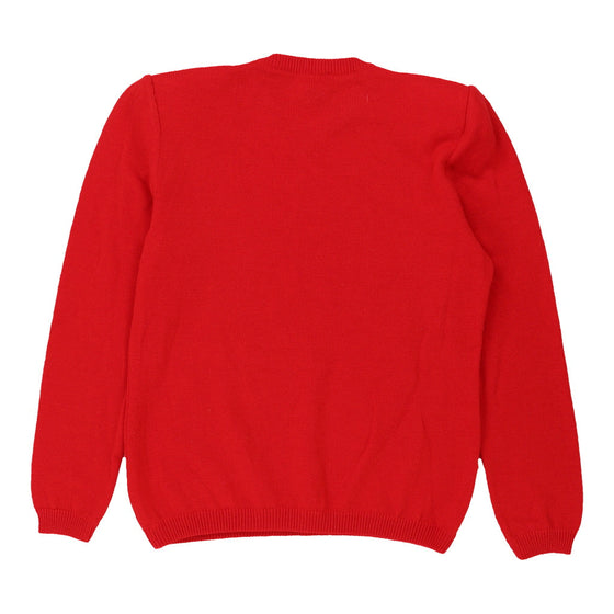 1980s Valentino Jumper - Medium Red Wool Blend