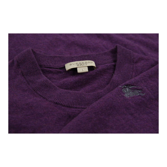 Burberry Brit Jumper - Large Purple Wool