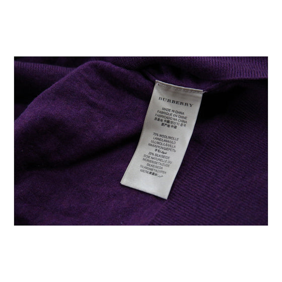 Burberry Brit Jumper - Large Purple Wool