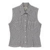 Armani Jeans Striped Shirt - Large Grey Cotton