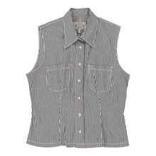  Armani Jeans Striped Shirt - Large Grey Cotton