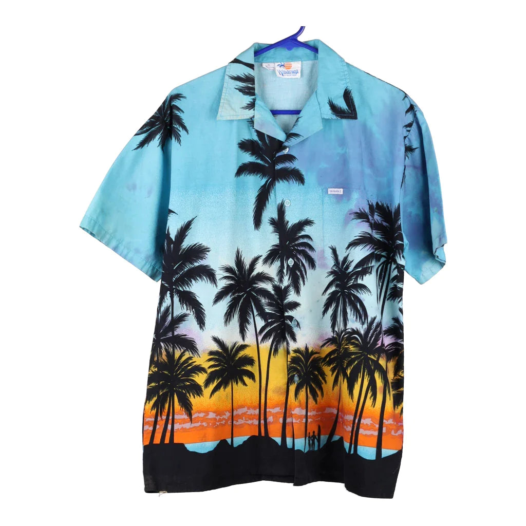 NFL Retro Graphic Hawaii Logo Blue Oversized T-Shirt