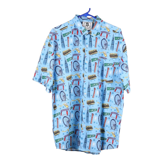 Vintage blue Tropical Bros Short Sleeve Shirt - mens x-large