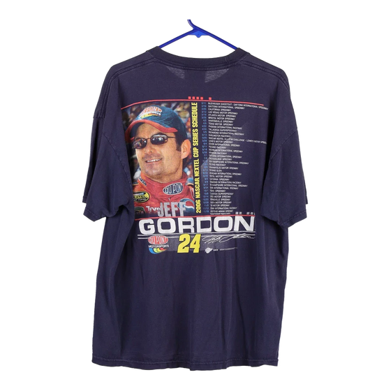 Jeff Gordon Winners Circle Nascar T-Shirt - 2XL Navy Cotton