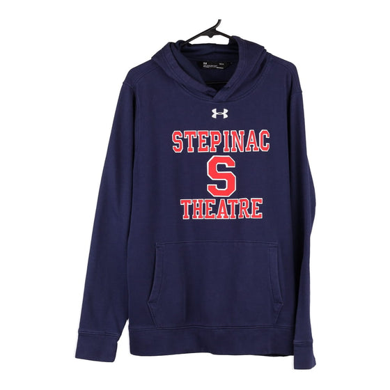 Stepinac Theatre Under Armour Hoodie - Large Blue Cotton Blend - Thrifted.com