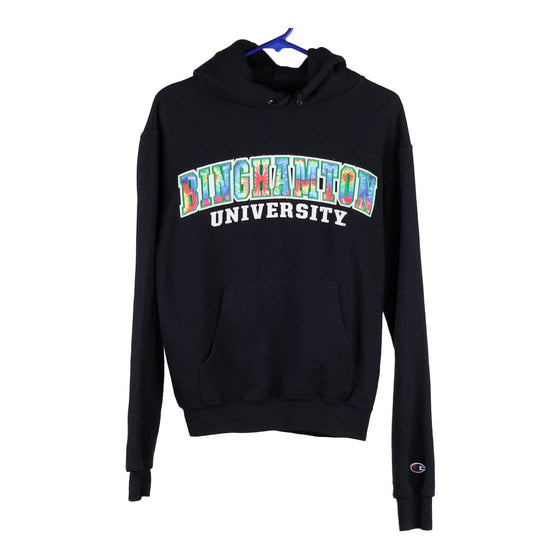 Binghamton University Champion Hoodie - Small Navy Cotton Blend - Thrifted.com