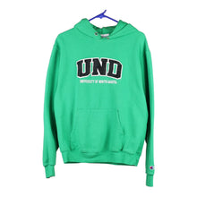  UND Champion College Hoodie - Small Green Cotton Blend - Thrifted.com