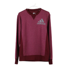  Pre-Loved burgundy Adidas Sweatshirt - mens x-small