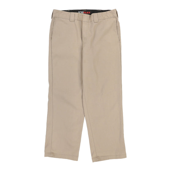 Dickies Trousers - 37W 29L Beige Cotton Blend - Thrifted.com